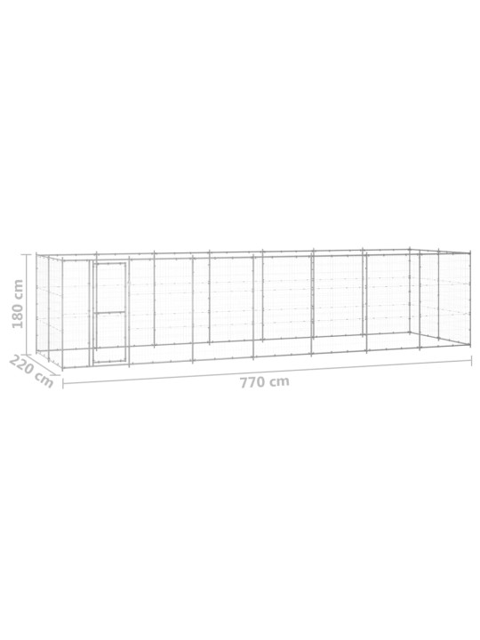 Koeraaedik, tsingitud teras, 16,94 m²