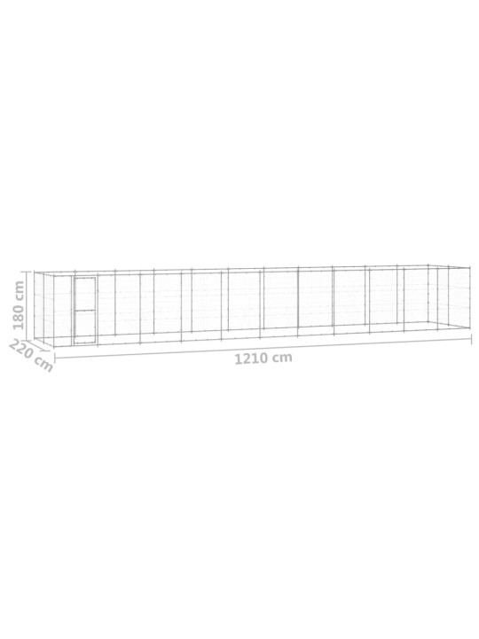 Koeraaedik, tsingitud teras, 26,62 m²