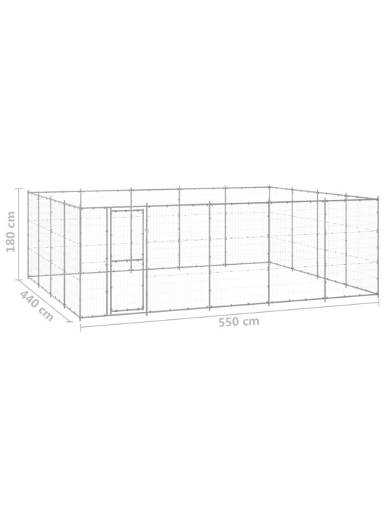 Koeraaedik, tsingitud teras, 24,2 m²