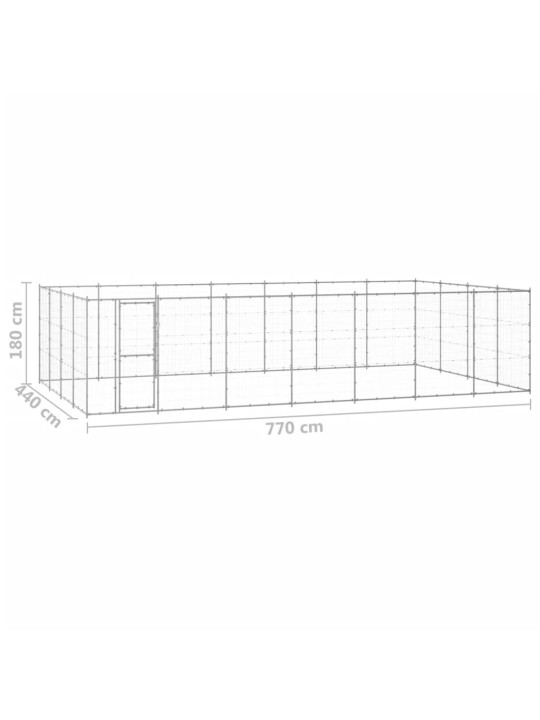 Koeraaedik, tsingitud teras, 33,88 m²