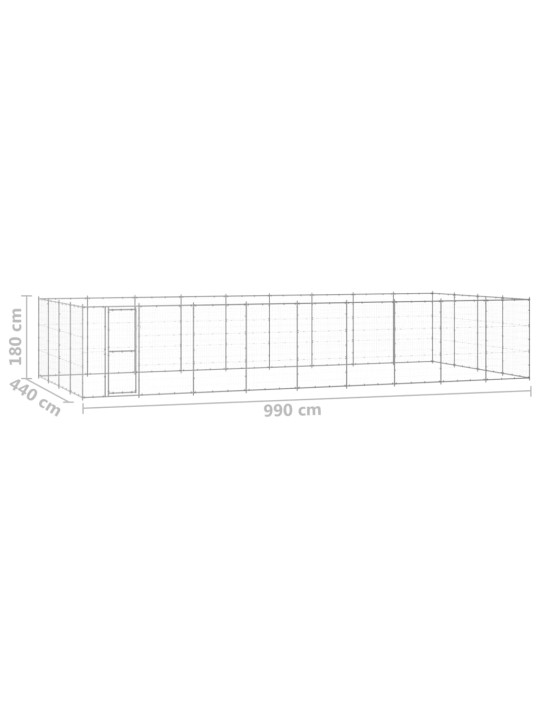 Koeraaedik, tsingitud teras, 43,56 m²