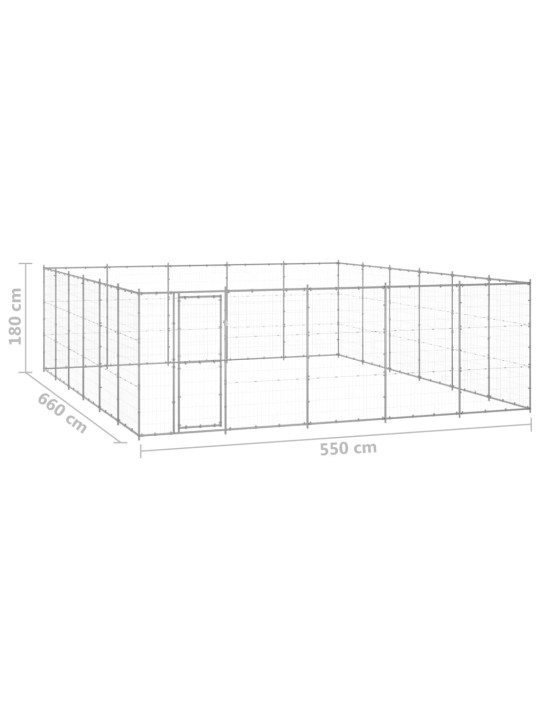 Koeraaedik, tsingitud teras, 36,3 m²