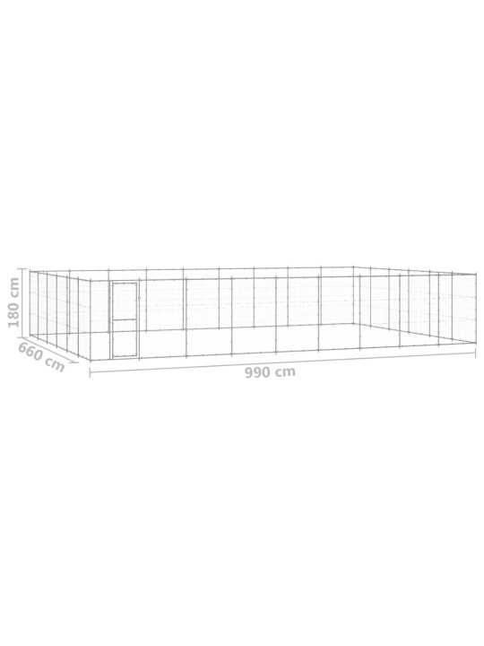 Koeraaedik, tsingitud teras, 65,34 m²