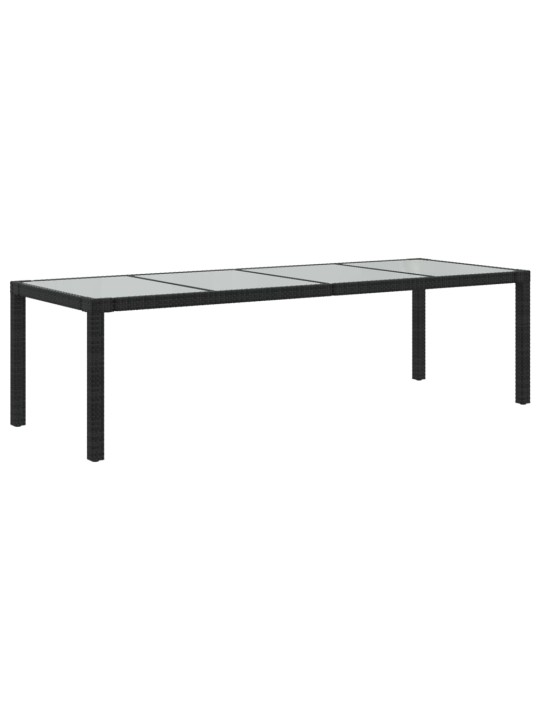 Aialaud, must, 250 x 100 x 75 cm, karastatud klaas, polürotang