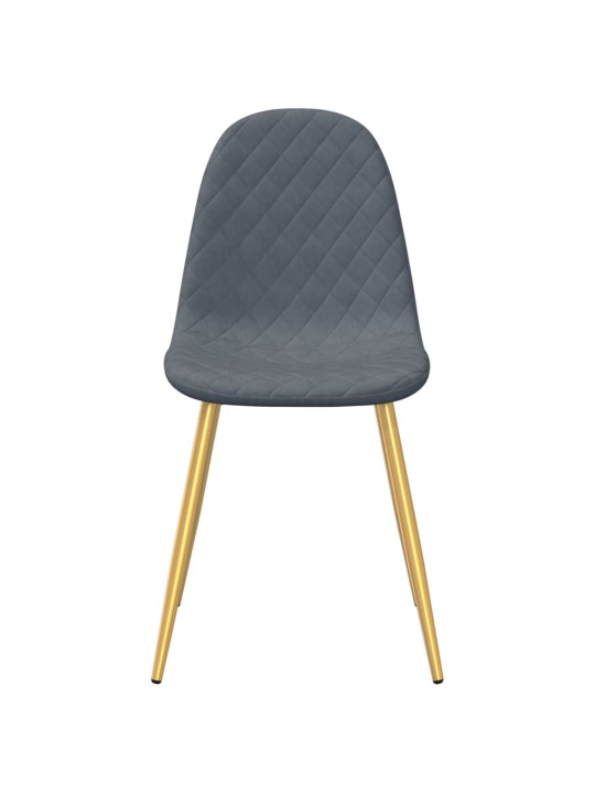 Söögitoolid 6 tk, tumehall, samet