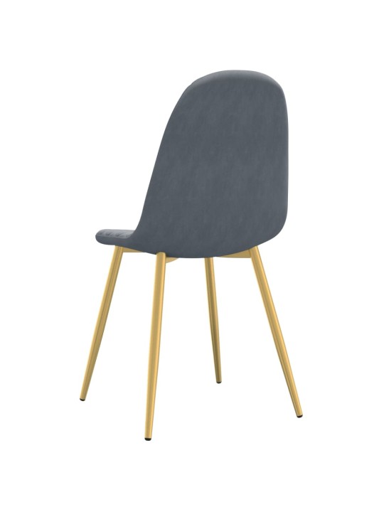 Söögitoolid 6 tk, tumehall, samet