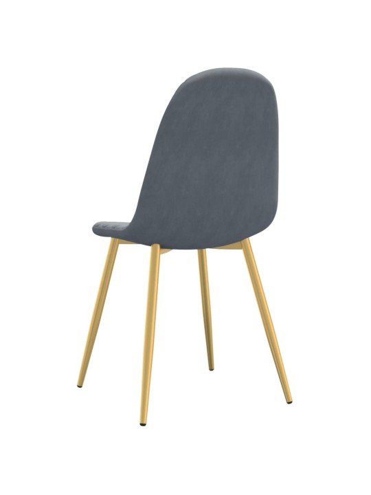 Söögitoolid 6 tk, tumeroheline, samet