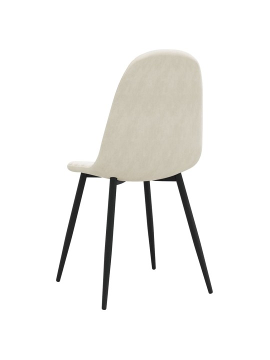 Söögitoolid 6 tk, kreemjas, samet
