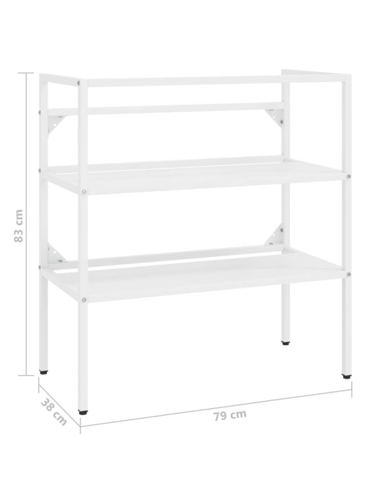 Vannitoa valamuraam, valge, 79 x 38 x 83 cm, raud