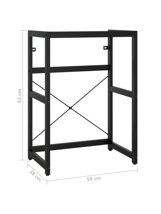 Vannitoa valamuraam, must, 59 x 38 x 83 cm, raud