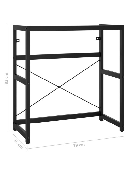 Vannitoa valamuraam, must, 79 x 38 x 83 cm, raud