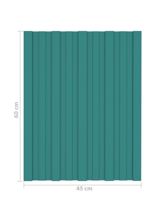 Katusepaneel 36 tk, tsingitud terasest, roheline, 60 x 45 cm