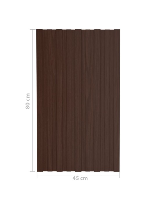 KATUSEPANEEL 12 TK, TSINGITUD TERASEST, PRUUN, 80 X 45 CM