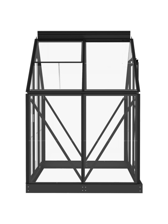 Klaaskasvuhoone, antratsiit, 155 x 103 x 191 cm, alumiinium