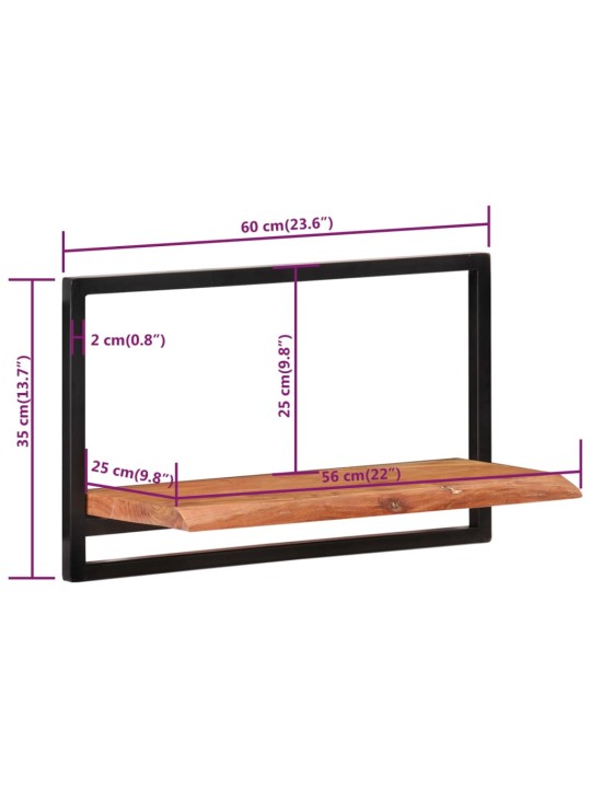 Seinariiulid 2 tk, 60x25x35 cm, toekas akaatsiapuit