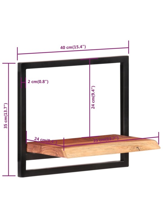 Seinariiulid 2 tk, 40x24x35 cm, toekas akaatsiapuit