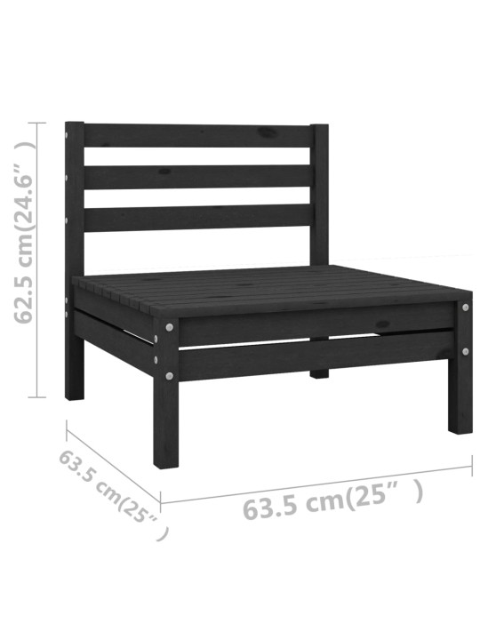 4-osaline aiadiivanikomplekt, must, täismännipuit