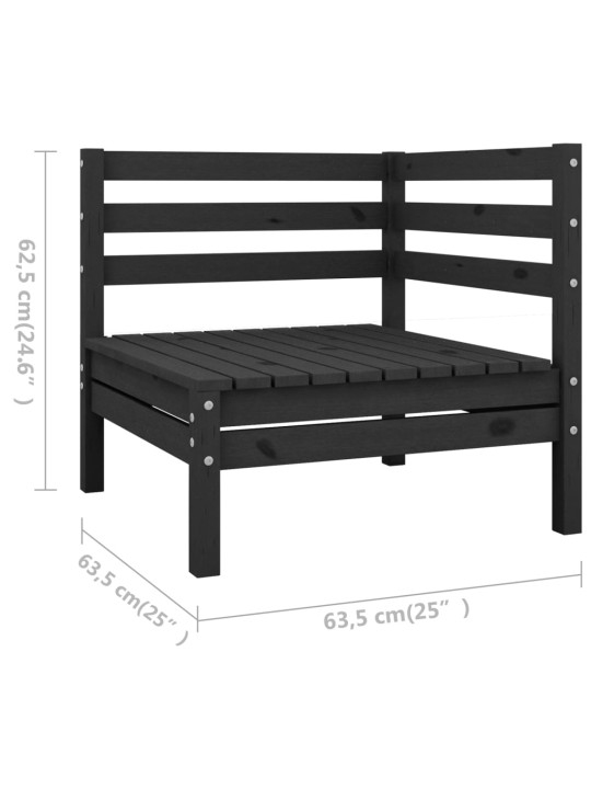 9-osaline aiadiivanikomplekt, must, täismännipuit