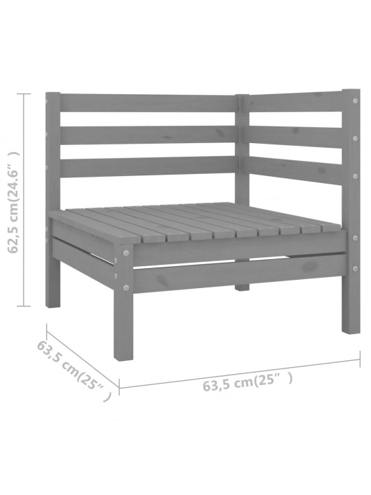 10-osaline aiadiivanikomplekt, hall, täismännipuit