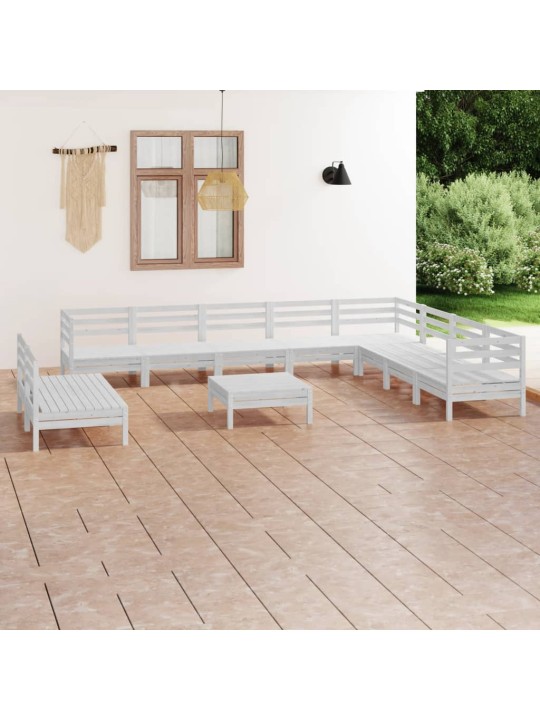 11-osaline aiadiivanikomplekt, valge, täismännipuit