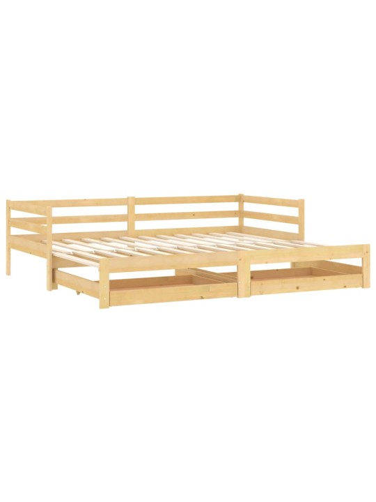 VÄLJATÕMMATAV PÄEVAVOODI, 2X(90X200) CM, TÄISMÄNNIPUIT