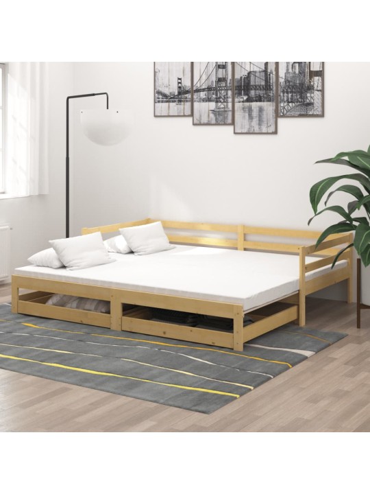 VÄLJATÕMMATAV PÄEVAVOODI, 2X(90X200) CM, TÄISMÄNNIPUIT