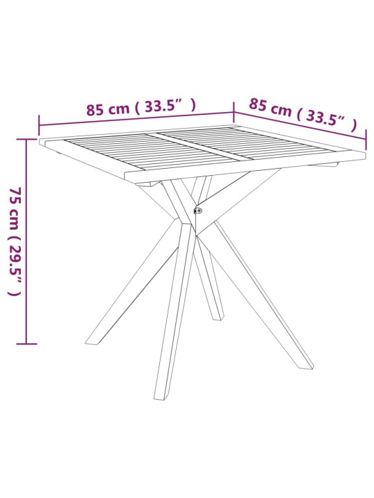 5-osaline aiamööblikomplekt, akaatsiapuit (316256+2x316249)