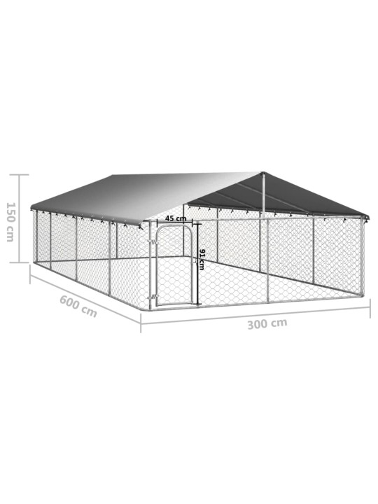 Katusega koeraaed, 600 x 300 x 150 cm