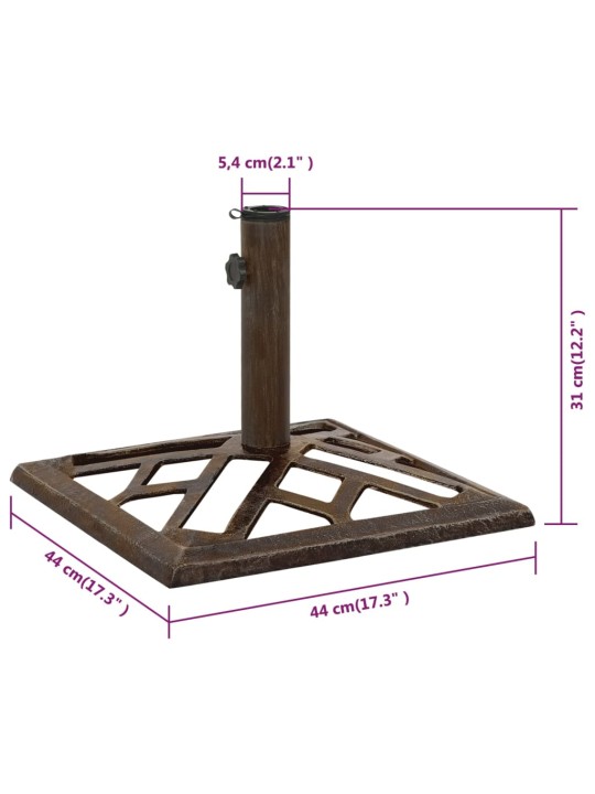 Päikesevarju alus, pronks, 44 x 44 x 31 cm, malm