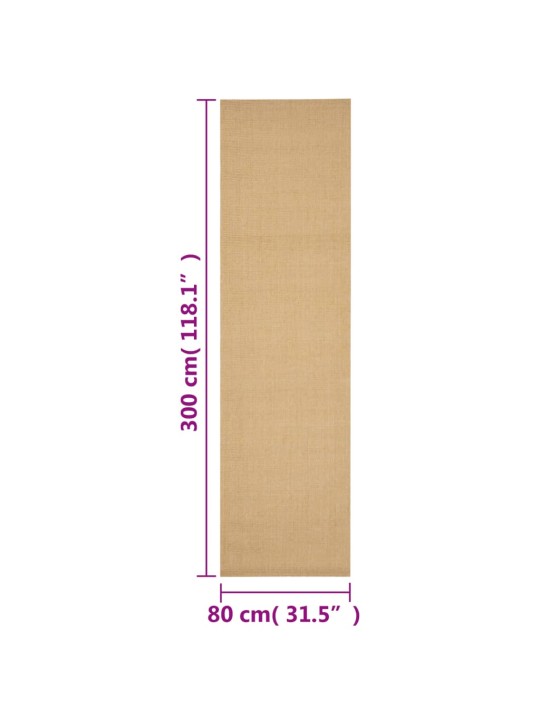 Vaip naturaalne sisal 80x300 cm