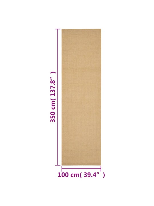 Vaip naturaalne sisal 100x350 cm