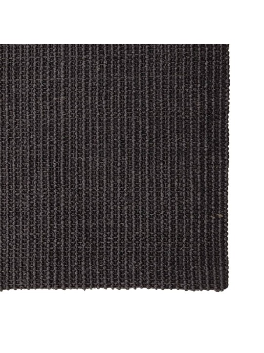 Vaip, naturaalne sisal, 80 x 250 cm, must