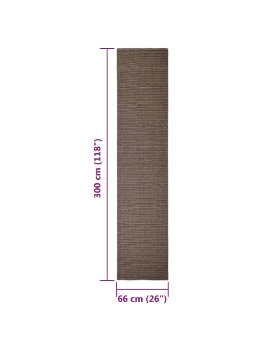 Vaip naturaalne sisal 66x300 cm, pruun