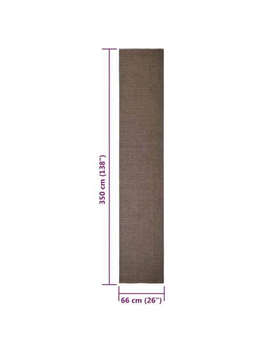 Vaip naturaalne sisal 66x350 cm, pruun