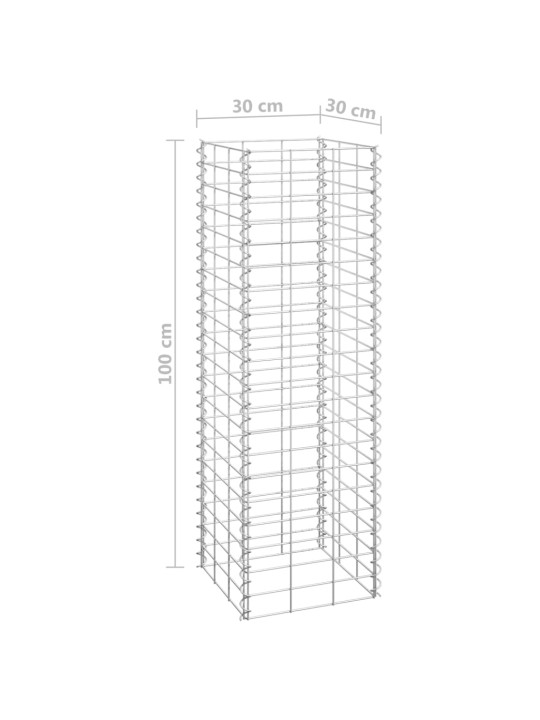 Gabioon taimelavad 3tk, 30 x 30 x 100 cm, raud