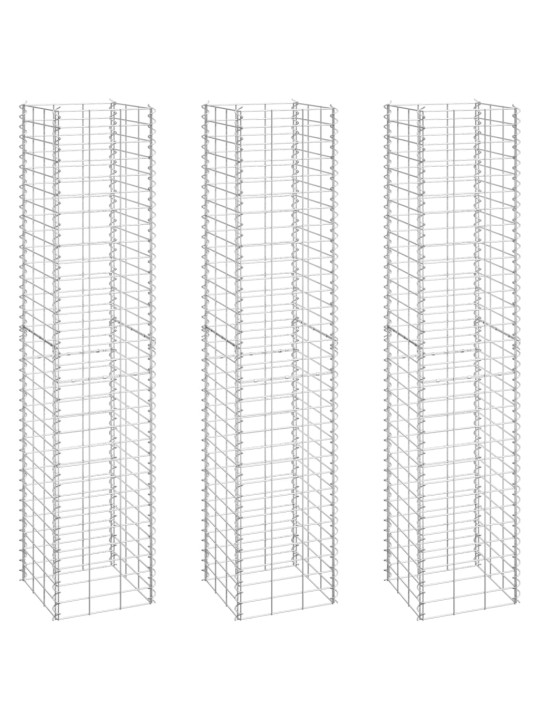 Gabioon taimelavad 3tk, 30 x 30 x 150 cm, raud