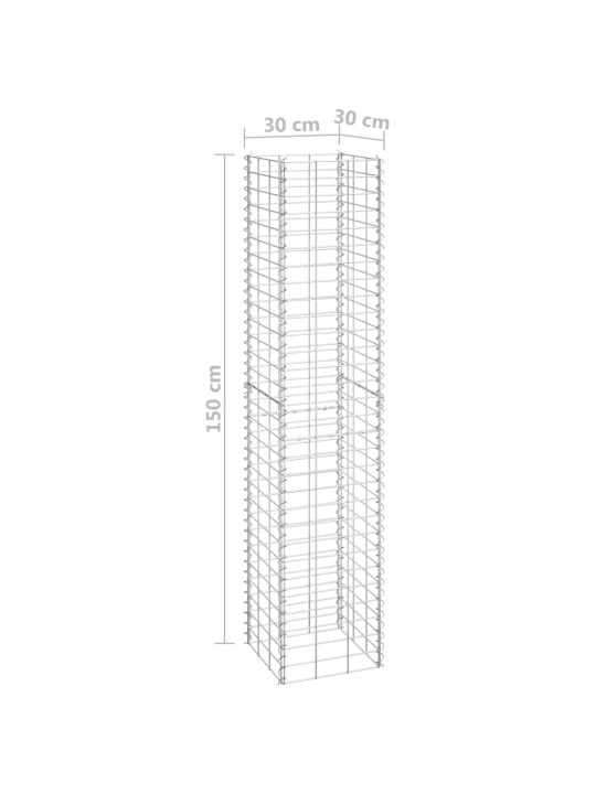 Gabioon taimelavad 3tk, 30 x 30 x 150 cm, raud