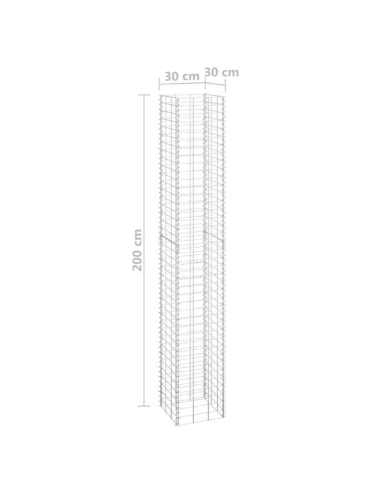 Gabioon taimelavad 3 tk, 30 x 30 x 200 cm, raud