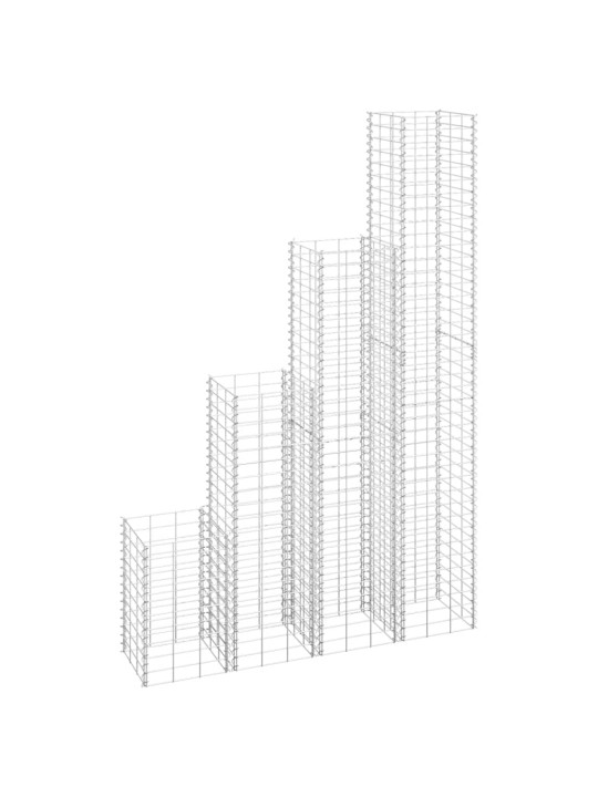 Gabioon taimelavad 4 tk, 30x30x50/100/150/200 cm, raud