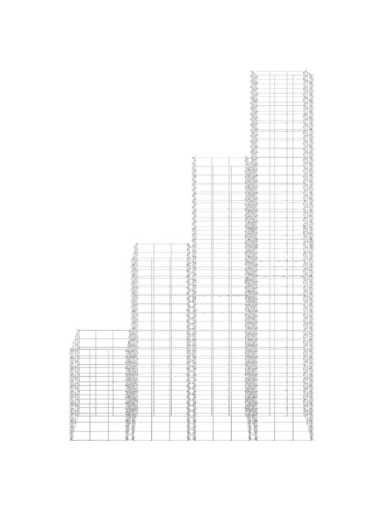 Gabioon taimelavad 4 tk, 30x30x50/100/150/200 cm, raud