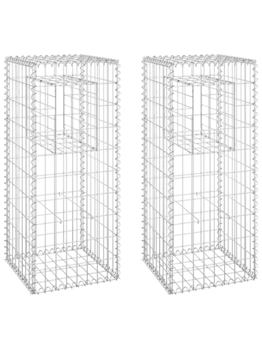 Gabioonkorvid 2 tk, 40 x 40 x 100 cm, raud