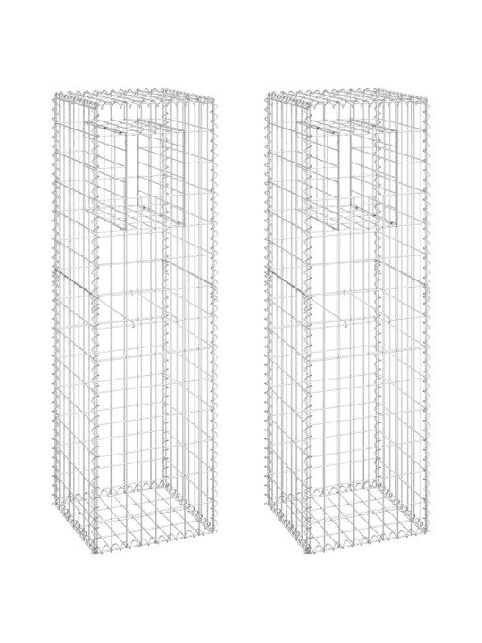 Gabioonkorvid 2 tk, 40 x 40 x 140 cm, raud