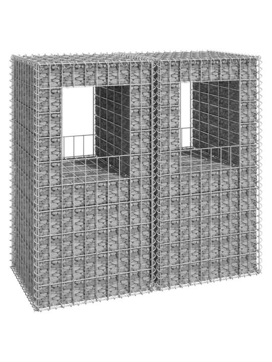 Gabioonkorvid 2 tk, 50 x 50 x 100 cm, raud