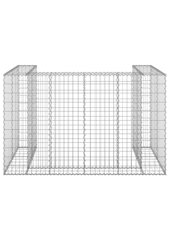 Gabioonsein prügikastidele, tsingitud teras, 180x100x110 cm