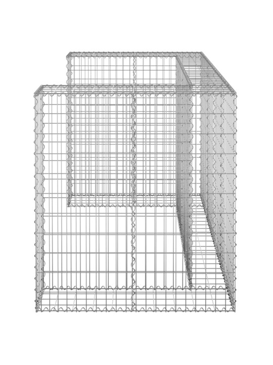 Gabioonsein prügikastidele, tsingitud teras, 180x100x110 cm