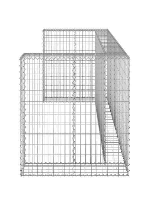 Gabioonsein prügikastidele, tsingitud teras, 254x100x110 cm