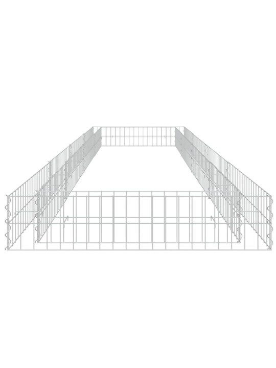 Gabioon-taimelava, tsingitud teras, 400 x 100 x 20 cm