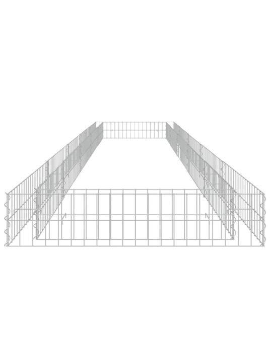 Gabioon-taimelava, tsingitud teras, 500 x 100 x 20 cm