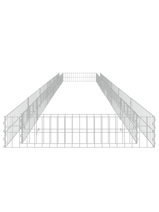 Gabioon-taimelava, tsingitud teras, 600 x 100 x 20 cm