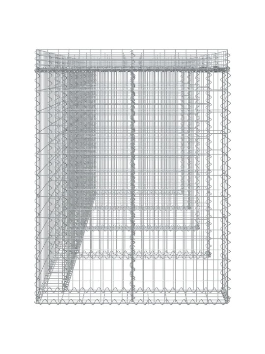 Gabioonsein prügikastile, 350 x 91 x 120 cm, tsingitud raud